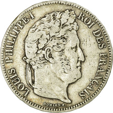Moneta, Francia, Louis-Philippe, 5 Francs, 1838, Marseille, MB+, Argento