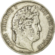 Monnaie, France, Louis-Philippe, 5 Francs, 1844, Strasbourg, TB+, Argent