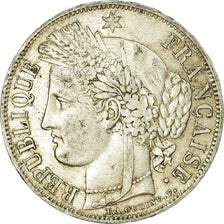 Moeda, França, Cérès, 5 Francs, 1849, Paris, EF(40-45), Prata, KM:761.1