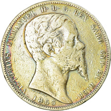 Moneda, Estados italianos, SARDINIA, Vittorio Emanuele II, 5 Lire, 1853, Genoa
