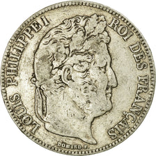 Coin, France, Louis-Philippe, 5 Francs, 1840, Rouen, VF(30-35), Silver, KM:749.2