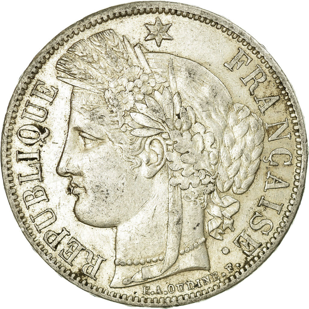 Moneta, Francia, Cérès, 5 Francs, 1870, Paris, BB, Argento, KM:819