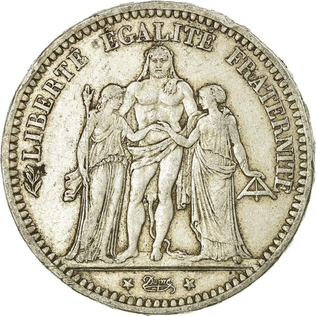 Coin, France, Hercule, 5 Francs, 1871, Bordeaux, VF(30-35), Silver, KM:820.2