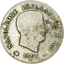 Monnaie, États italiens, KINGDOM OF NAPOLEON, Napoleon I, 5 Lire, 1808, Milan