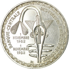 Coin, West African States, 5000 Francs, 1982, Paris, AU(55-58), Silver, KM:11