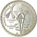Coin, West African States, 5000 Francs, 1982, Paris, AU(55-58), Silver, KM:11