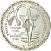 Coin, West African States, 5000 Francs, 1982, Paris, AU(55-58), Silver, KM:11