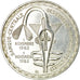 Coin, West African States, 5000 Francs, 1982, Paris, MS(60-62), Silver, KM:11