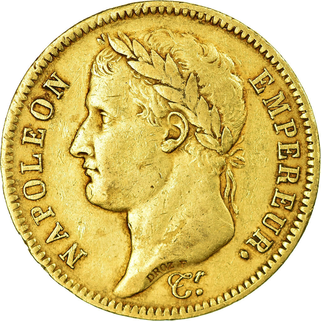 Moneda, Francia, Napoléon I, 40 Francs, 1812, Paris, MBC, Oro, KM:696.1