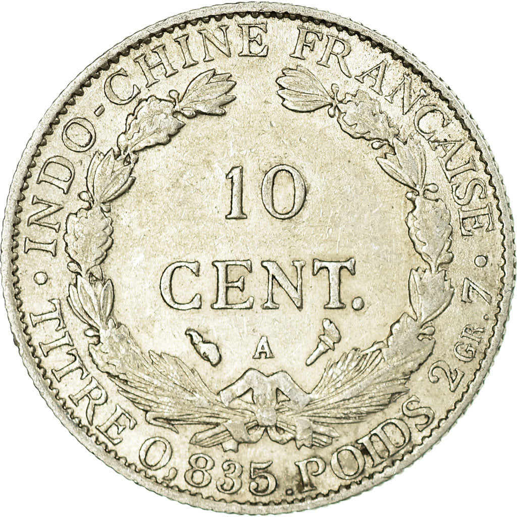 Coin, FRENCH INDO-CHINA, 10 Cents, 1913, Paris, EF(40-45), Silver, KM:9