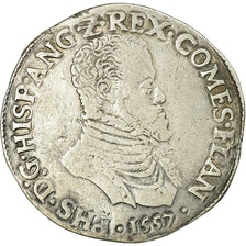 Moneda, Bélgica, BRABANT, Philip II, Ecu, 1557, Bruges, MBC, Plata
