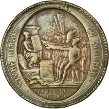 Moneta, Francia, Monneron, 5 Sols, 1792, Paris, MB+, Bronzo