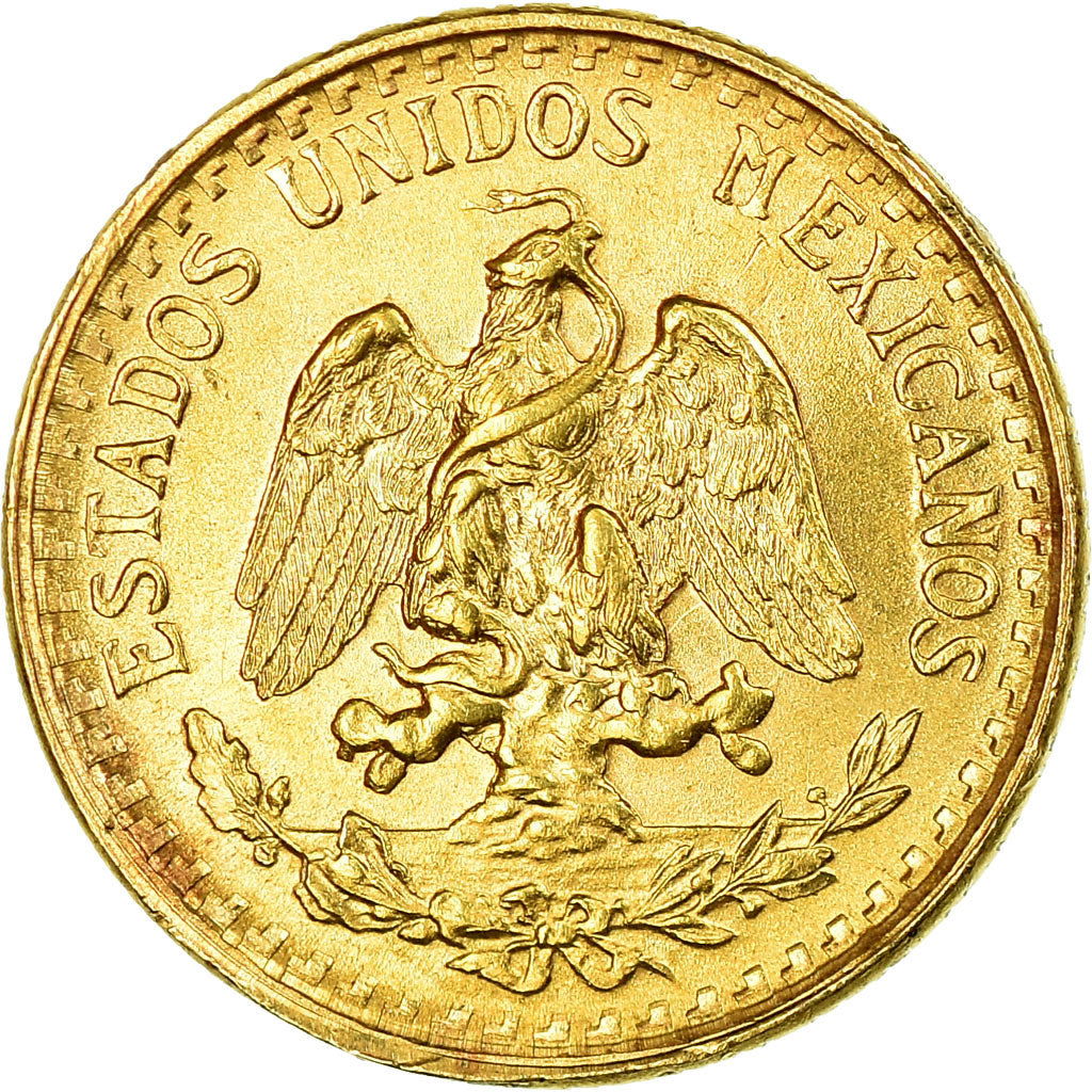 Coin, Mexico, 2 Pesos, 1945, Mexico City, MS(60-62), Gold, KM:461
