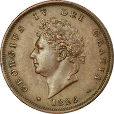 Coin, Great Britain, George IV, Penny, 1826, London, AU(50-53), Copper, KM:693