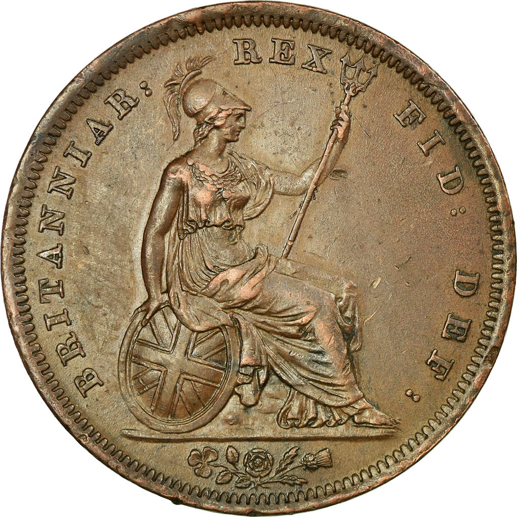 Coin, Great Britain, George IV, Penny, 1826, London, AU(50-53), Copper, KM:693