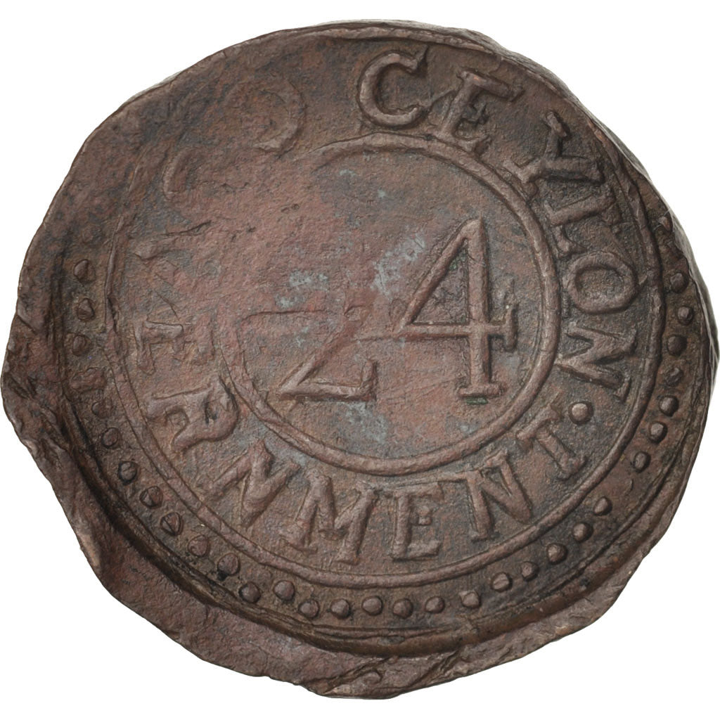Coin, Ceylon, 1/24 Rixdollar, 1803, EF(40-45), Copper, KM:64
