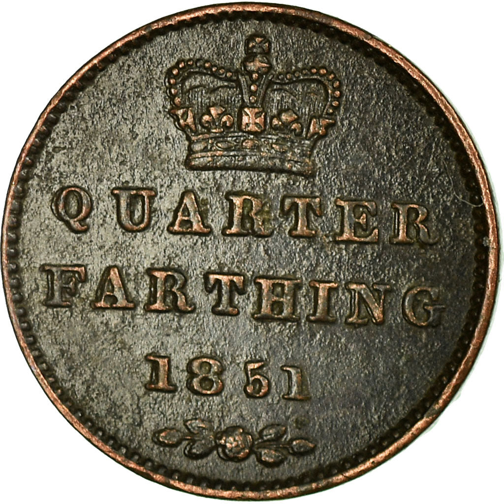 Coin, Great Britain, Victoria, 1/4 Farthing, 1851, EF(40-45), Copper, KM:737