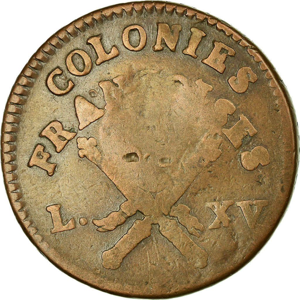 Monnaie, Guadeloupe, 3 Sols 9 Deniers, 1793, TB+, Bronze, KM:1