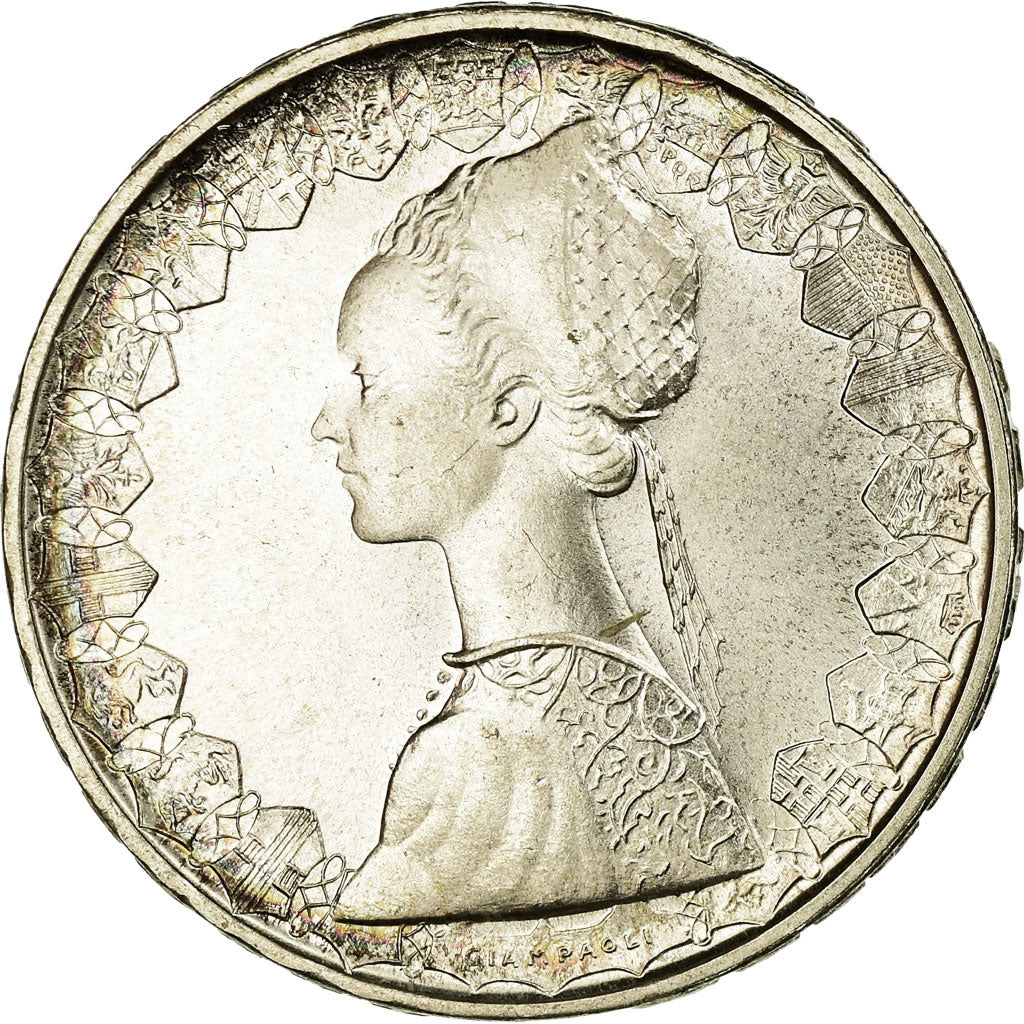 Coin, Italy, 500 Lire, 1970, Rome, MS(60-62), Silver, KM:98