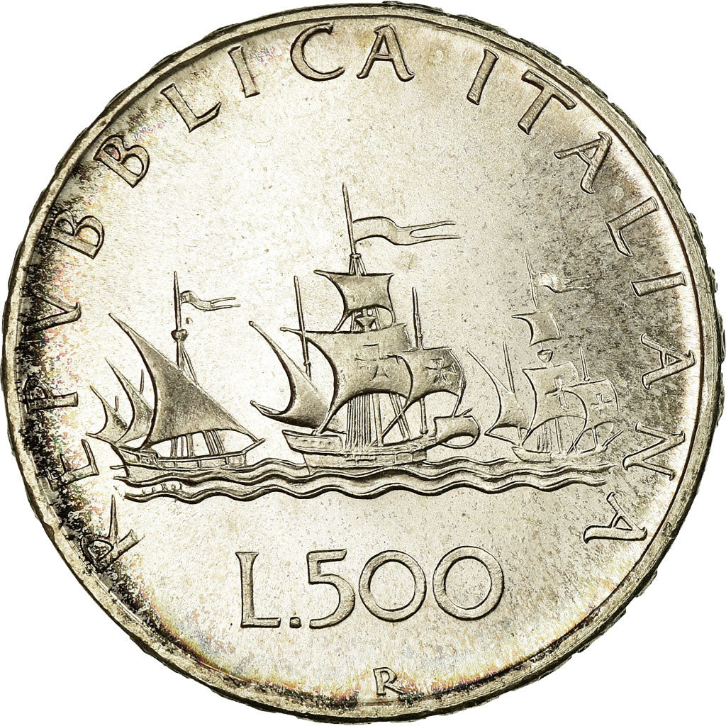 Coin, Italy, 500 Lire, 1970, Rome, MS(60-62), Silver, KM:98