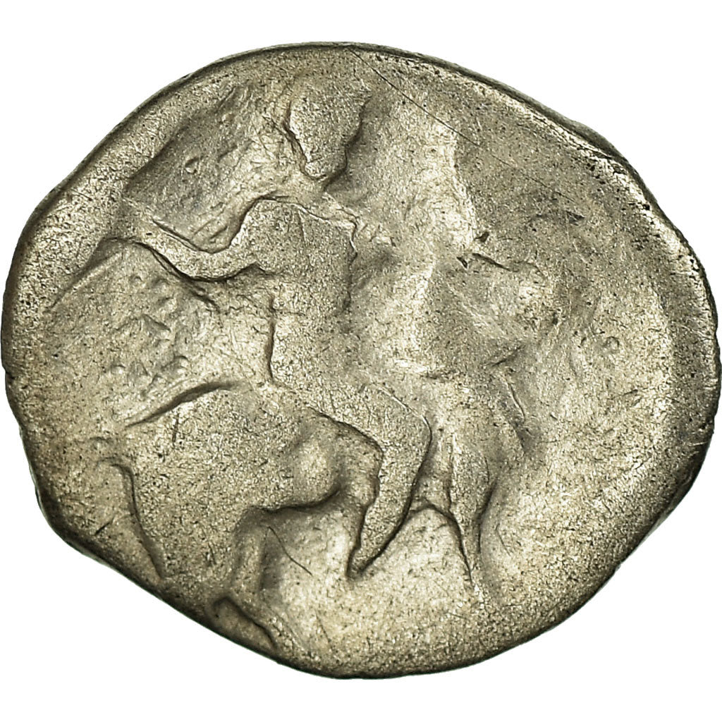 Moneda, Rusia, Ivan IV, Denga, 1/2 Kopek, 1533-1584, BC+, Plata