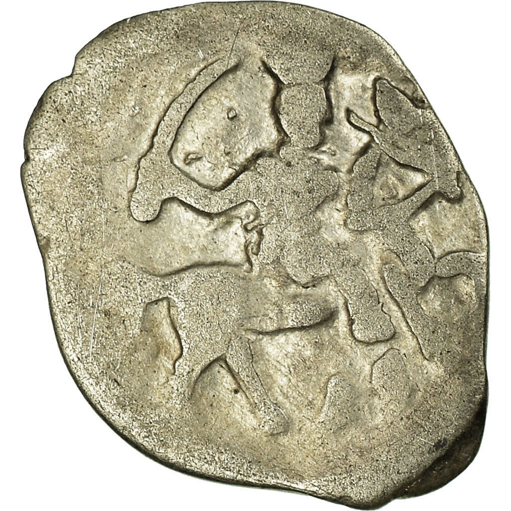 Coin, Russia, Ivan IV, Denga, 1/2 Kopek, 1533-1584, EF(40-45), Silver