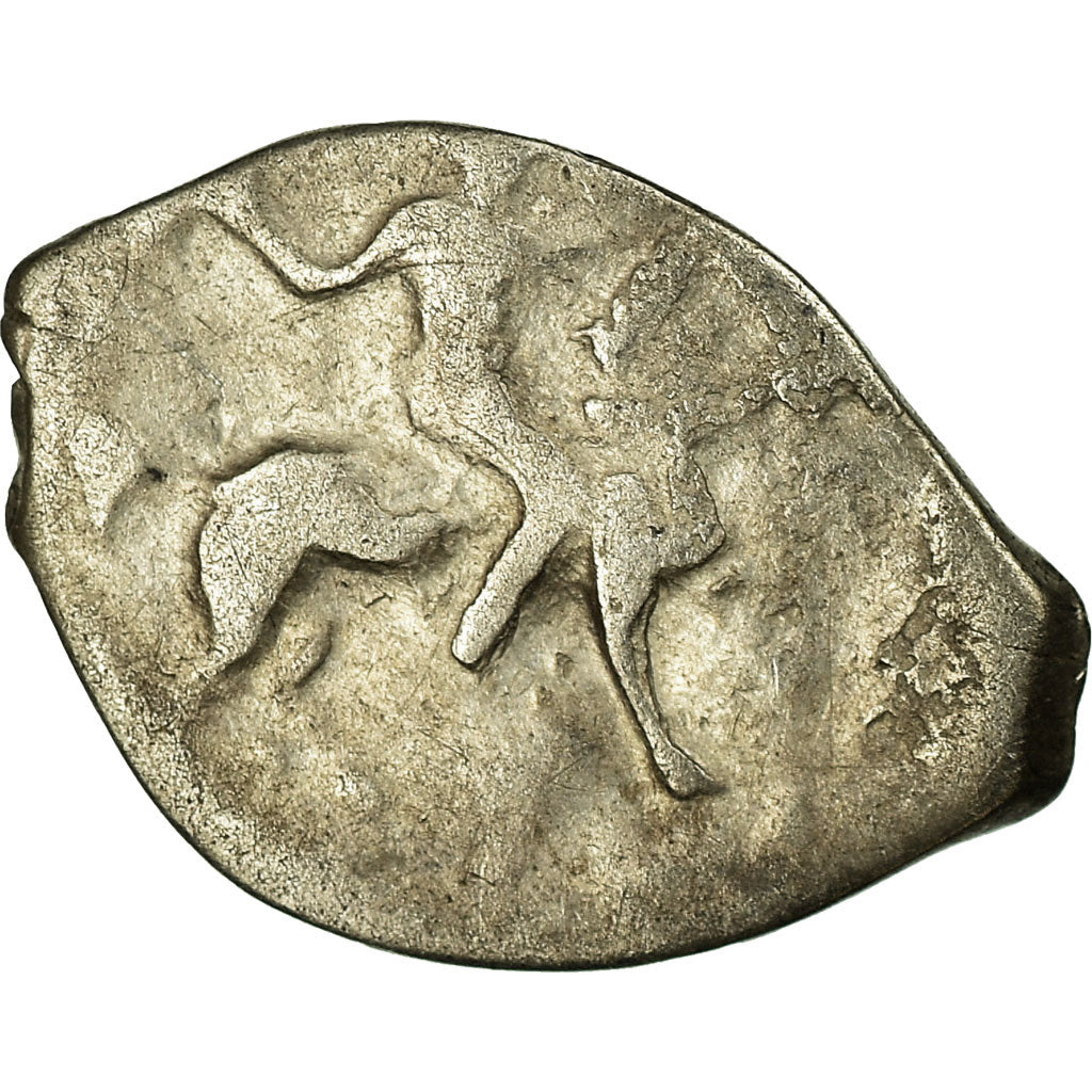 Coin, Russia, Ivan IV, Denga, 1/2 Kopek, 1533-1584, VF(30-35), Silver