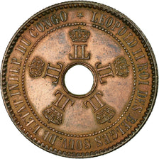Moeda, Estado Livre do Congo, Leopold II, 5 Centimes, 1894, AU(55-58), Cobre