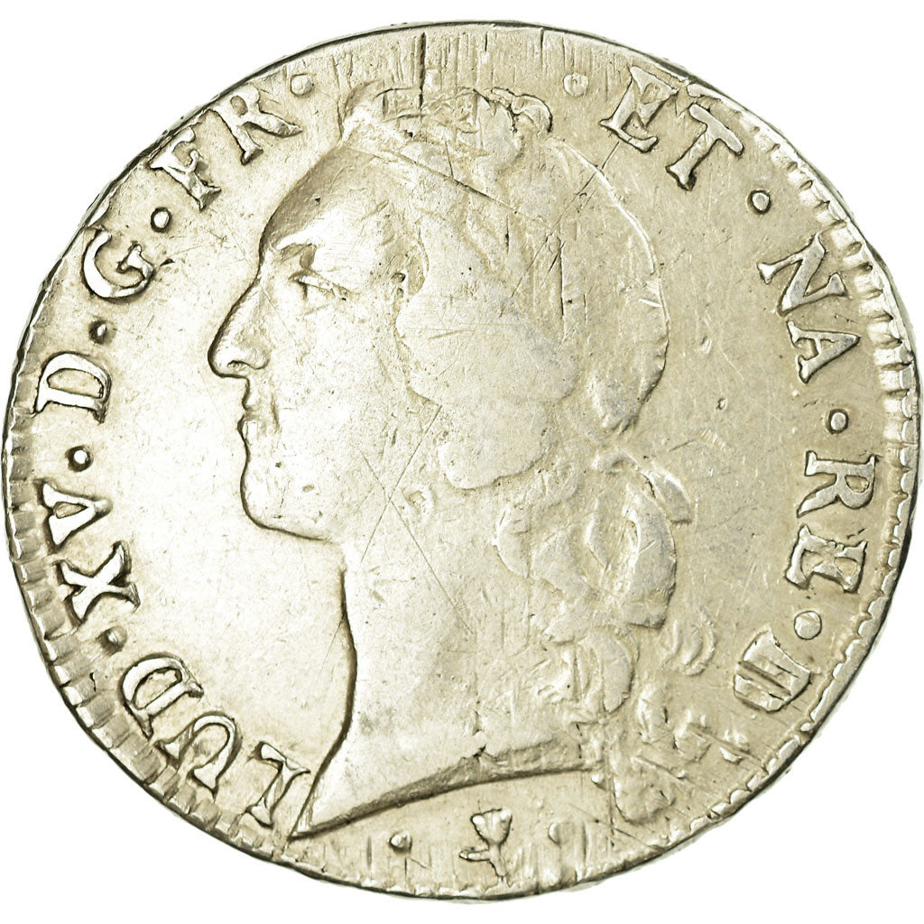 Moeda, França, Louis XV, Écu de Béarn au bandeau, Ecu, 1763, Pau, VF(30-35)