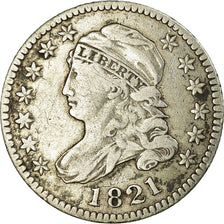 Monnaie, États-Unis, Liberty Cap Dime, Dime, 1821, Philadelphie, TB+
