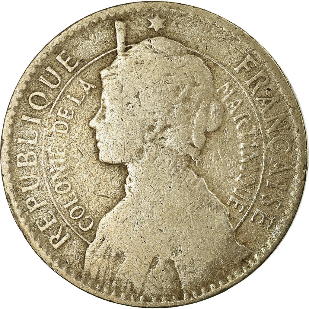 Coin, Martinique, 50 Centimes, 1897, VF(20-25), Copper-nickel, KM:40