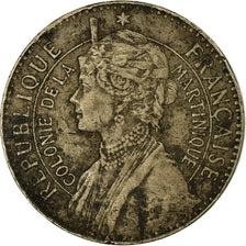 Coin, Martinique, 50 Centimes, 1922, EF(40-45), Copper-nickel, KM:40, Lecompte:8