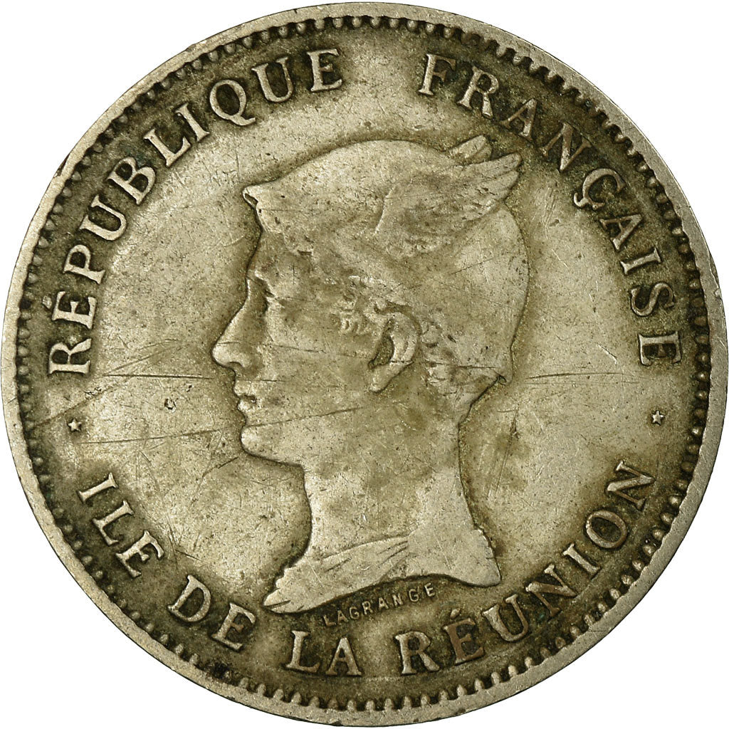 Coin, Réunion, 50 Centimes, 1896, Paris, VF(20-25), Copper-nickel, KM:4