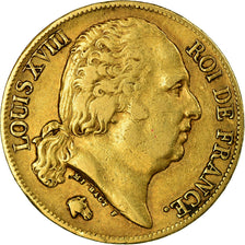 Coin, France, Louis XVIII, Louis XVIII, 20 Francs, 1819, Paris, EF(40-45), Gold