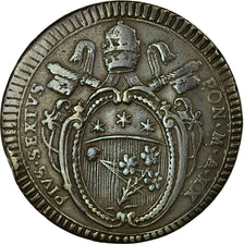 Monnaie, États italiens, PAPAL STATES, Pius VI, 2 Baiocchi, Muraiola, 1794