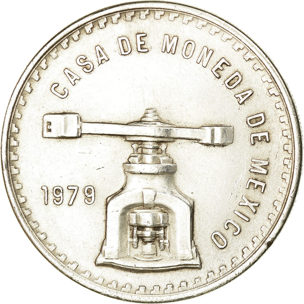 Coin, Mexico, Onza, 1979, Mexico City, AU(55-58), Silver, KM:M49b.4