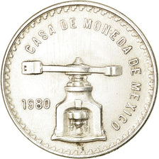 Coin, Mexico, Onza, 1980, Mexico City, AU(55-58), Silver, KM:M49b.5