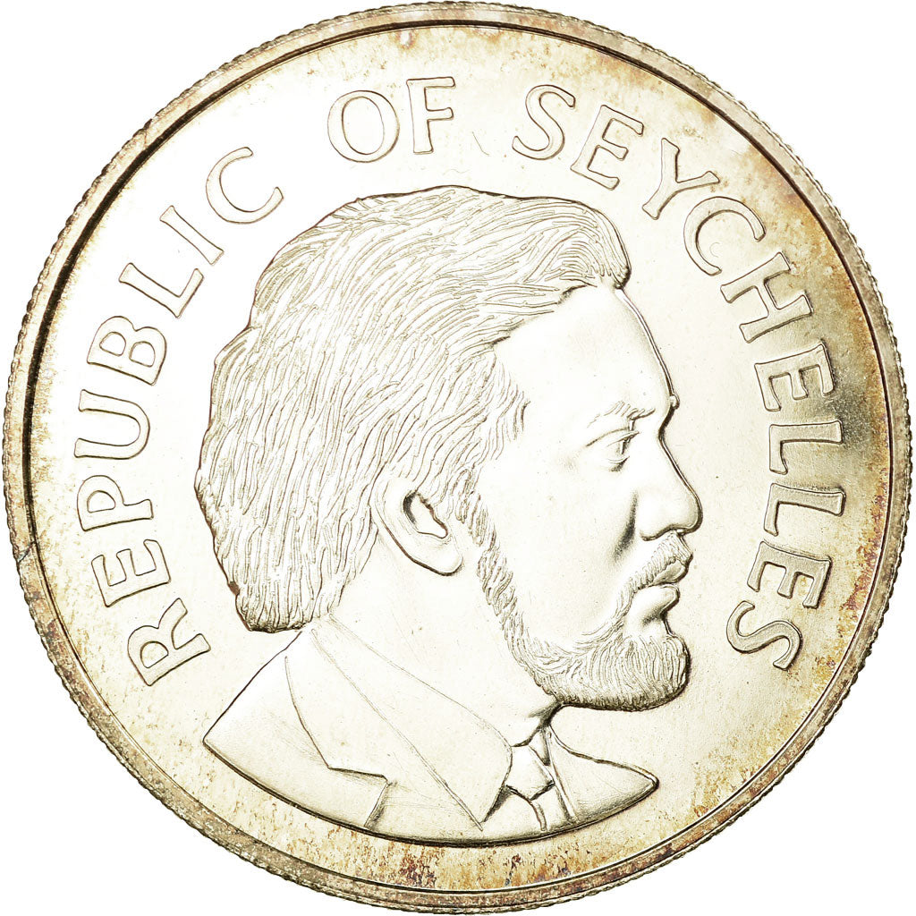 Coin, Seychelles, 25 Rupees, 1977, Proof, MS(63), Silver, KM:38a