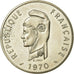 Moneda, TERRITORIO FRANCÉS DE LOS AFARS E ISSAS, 100 Francs, 1970, Paris