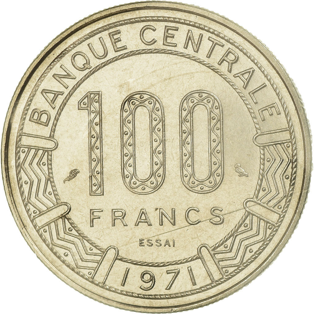 Moneta, Camerun, 100 Francs, 1971, Paris, ESSAI, FDC, Nichel, KM:E13