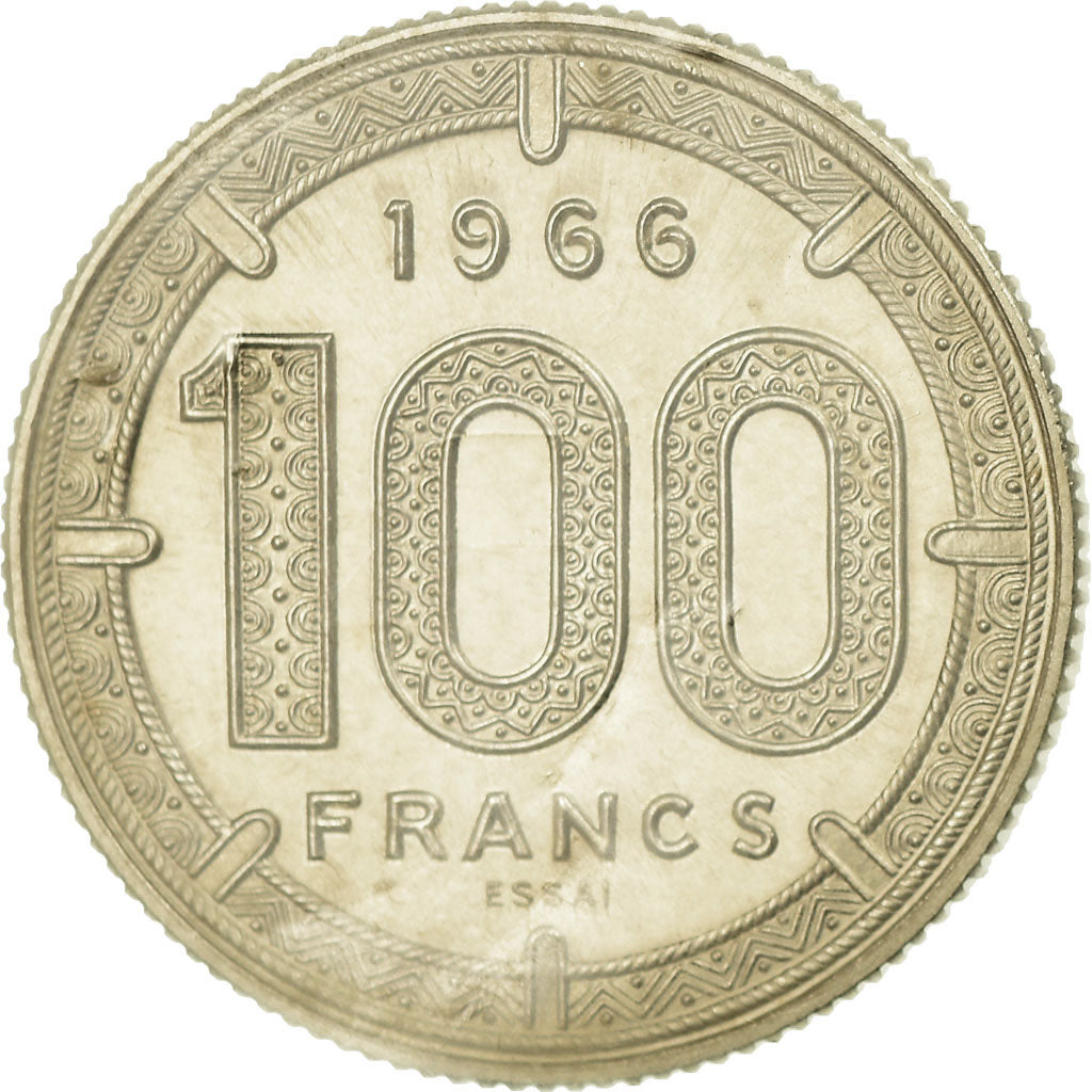 Moneta, Camerun, 100 Francs, 1966, Paris, ESSAI, FDC, Nichel, KM:E11