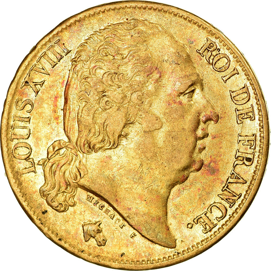 Monnaie, France, Louis XVIII, Louis XVIII, 20 Francs, 1824, Paris, TTB, Or