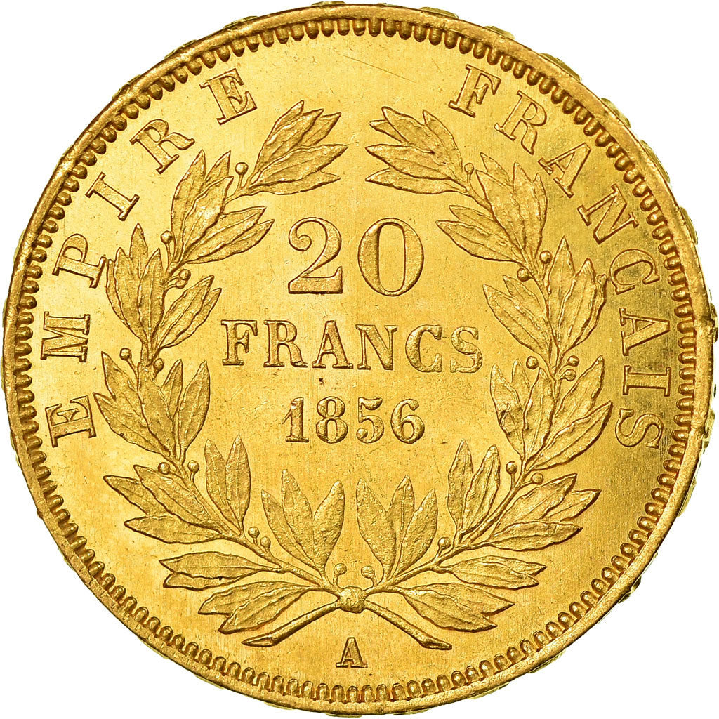 Munten, Frankrijk, Napoleon III, Napoléon III, 20 Francs, 1856, Paris, PR