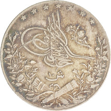 Égypte, Muhammad V, 10 Qirsh, 1913, Argent, KM:309