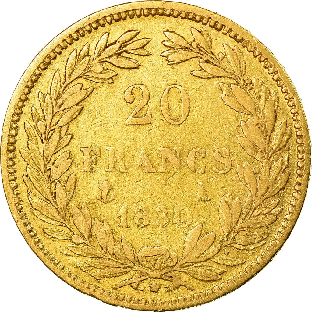 Munten, Frankrijk, Louis-Philippe, 20 Francs, 1830, Paris, FR+, Goud, KM:739.1