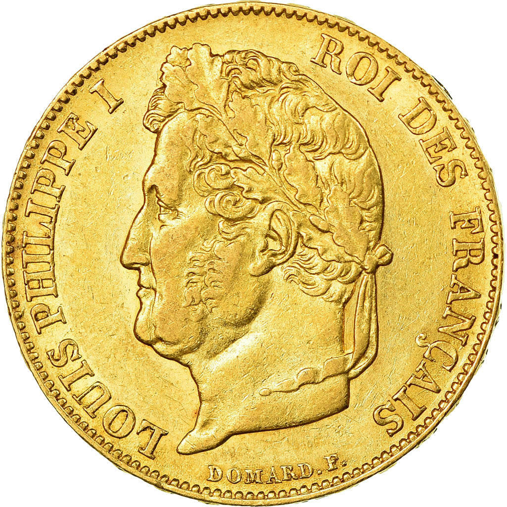 Moneta, Francja, Louis-Philippe, 20 Francs, 1848, Paris, AU(50-53), Złoto
