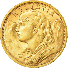 Moneda, Suiza, 20 Francs, 1907, Bern, EBC, Oro, KM:35.1