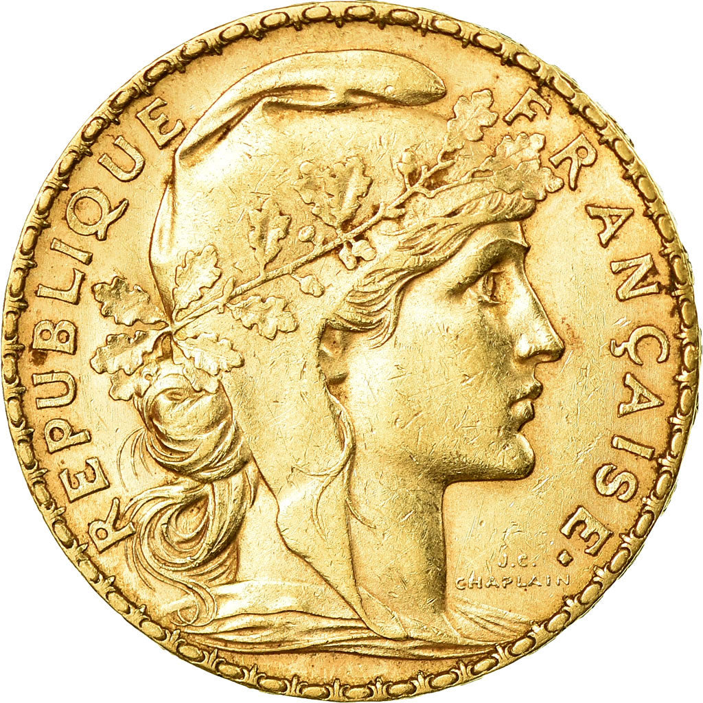 Coin, France, Marianne, 20 Francs, 1900, Paris, AU(50-53), Gold, KM:847