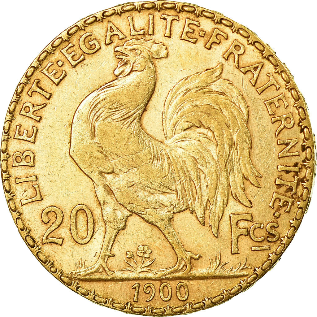Coin, France, Marianne, 20 Francs, 1900, Paris, AU(50-53), Gold, KM:847
