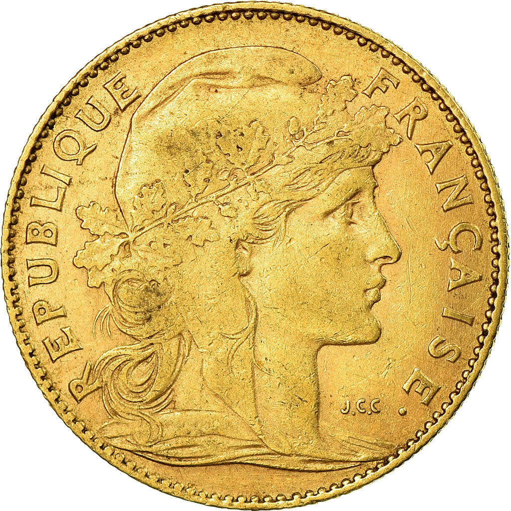 Munten, Frankrijk, Marianne, 10 Francs, 1900, Paris, ZF, Goud, KM:846